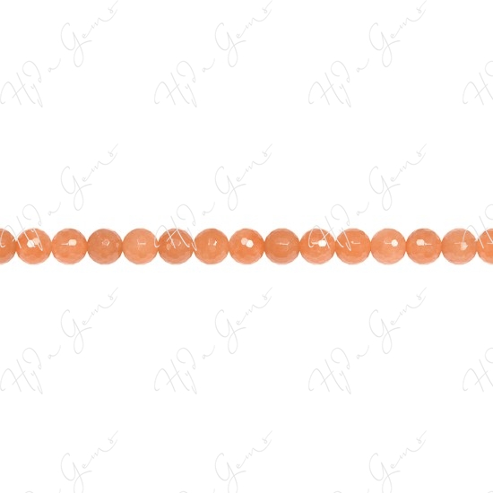 Red Aventurine Faceted Beads