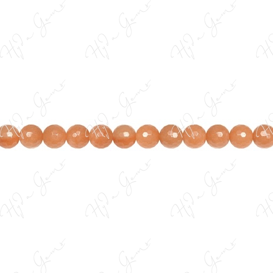 Red Aventurine Faceted Beads