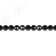 Black Agate Faceted Beads