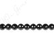 Black Agate Faceted Beads