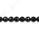 Black Agate Faceted Beads