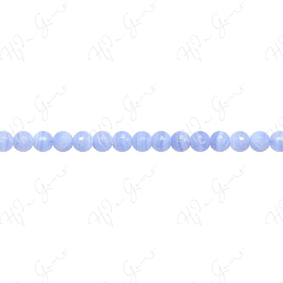 Blue Lace Agate Faceted Beads