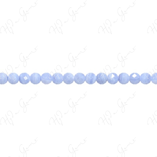 Blue Lace Agate Faceted Beads