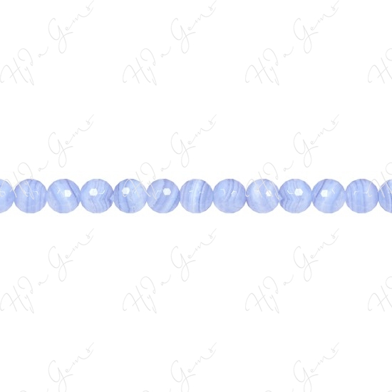 Blue Lace Agate Faceted Beads (A)