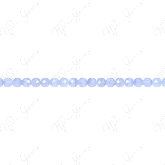 Blue Lace Agate Faceted Beads (A)