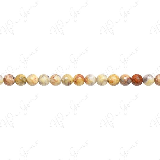 Crazy Agate Faceted Beads