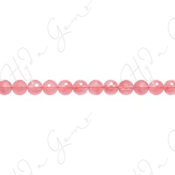 Cherry Quartz Faceted Beads