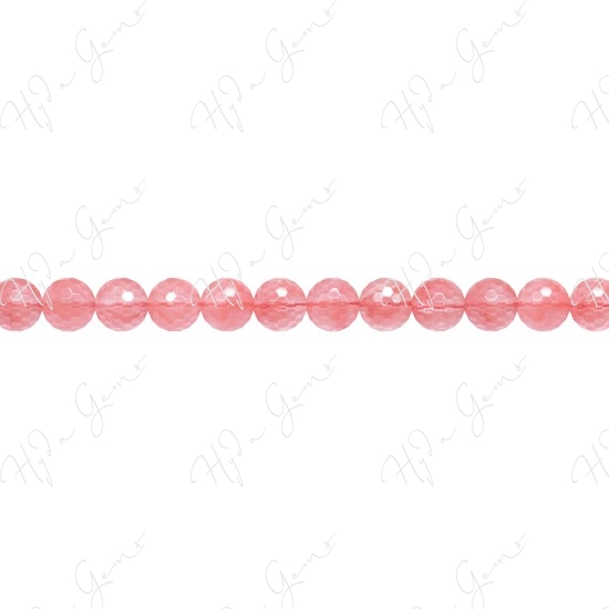 Cherry Quartz Faceted Beads