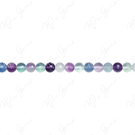 Rainbow Fluorite Faceted Beads