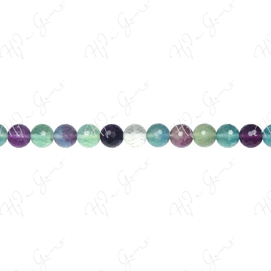 Rainbow Fluorite Faceted Beads