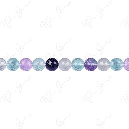 Rainbow Fluorite Faceted Beads