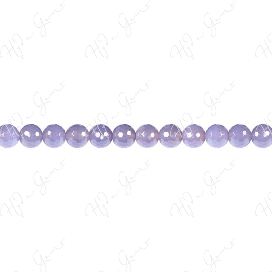 Grey Agate Faceted Beads