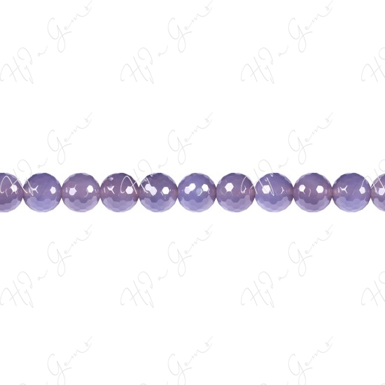 Grey Agate Faceted Beads