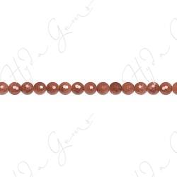 Gold Sand Stone Faceted Beads