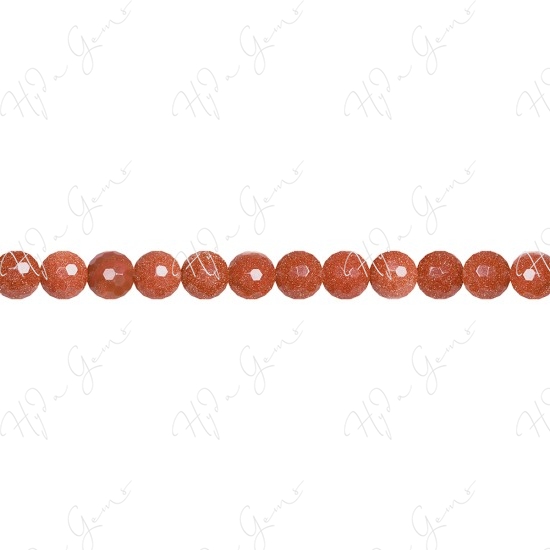 Gold Sand Stone Faceted Beads