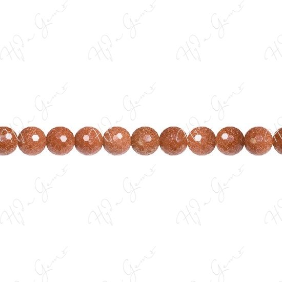 Gold Sand Stone Faceted Beads