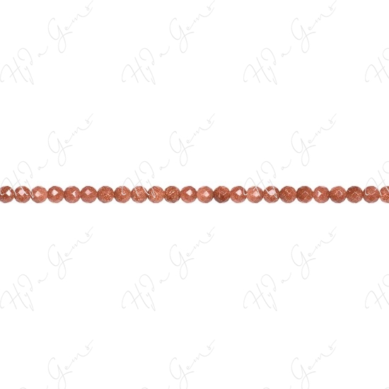 Gold Sand Stone Faceted Beads