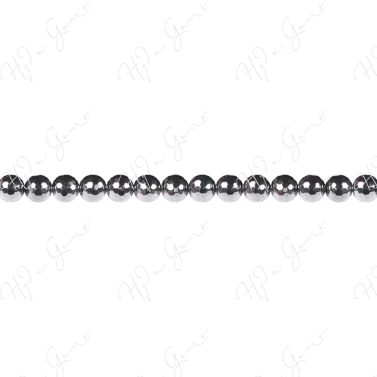 Hematine Faceted Beads