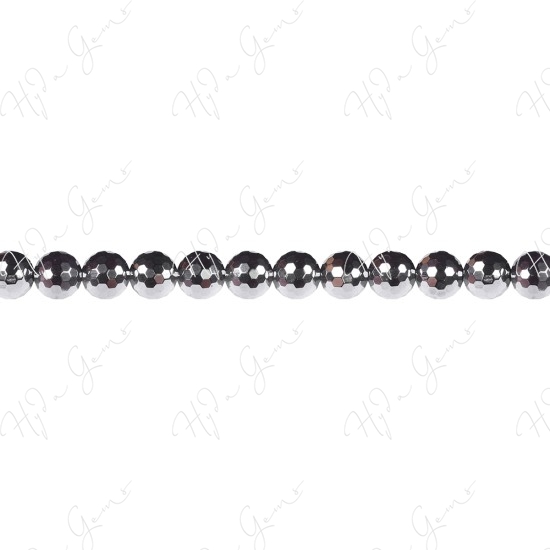 Hematine Faceted Beads