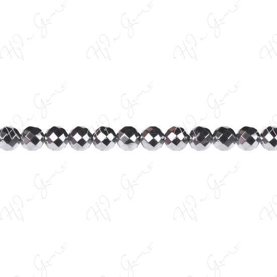 Hematine Faceted Beads