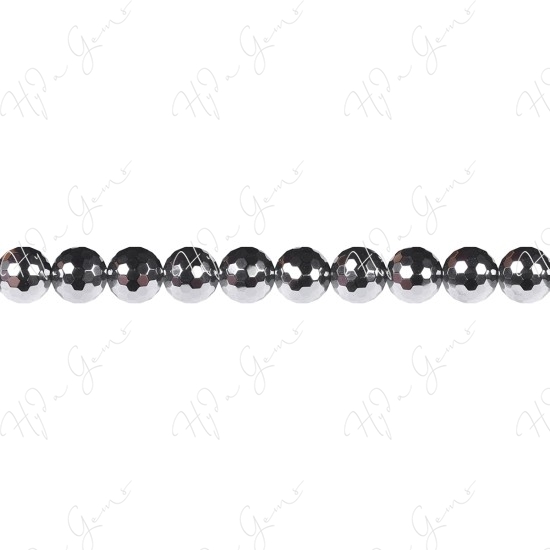 Hematine Faceted Beads