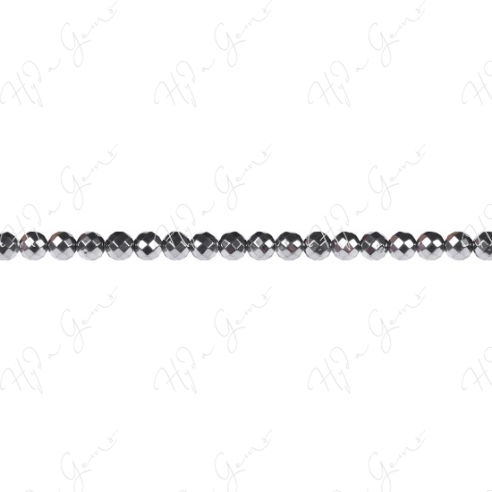 Hematine Faceted Beads