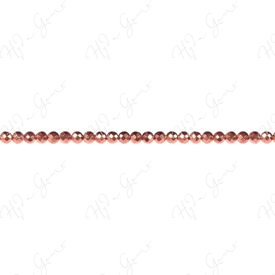 Hematine Copper Color Plated Faceted Beads