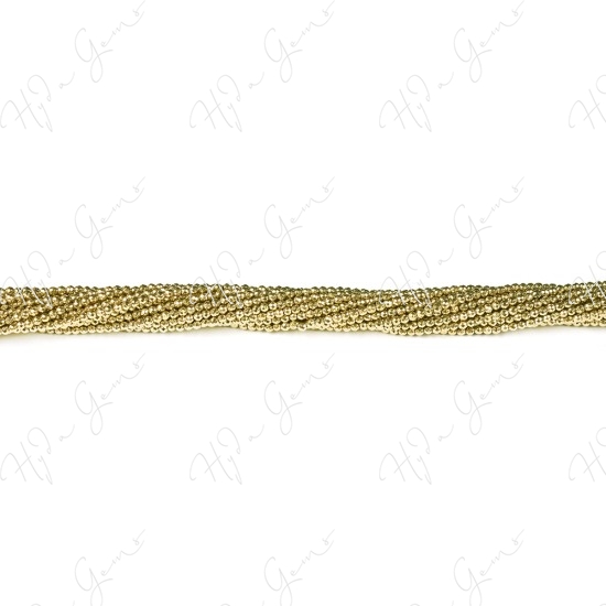 Hematine Carat Gold Color Plated Faceted Beads