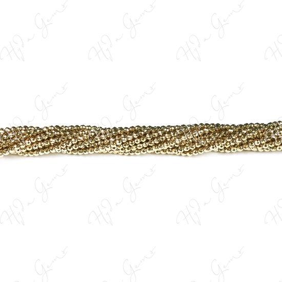 Hematine Carat Gold Color Plated Faceted Beads