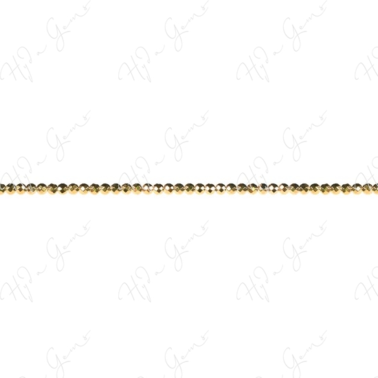 Hematine Carat Gold Color Plated Faceted Beads