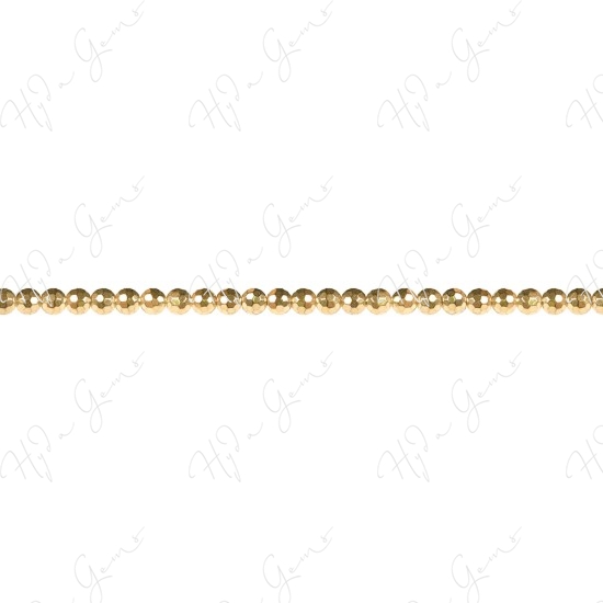 Hematine Carat Gold Color Plated Faceted Beads