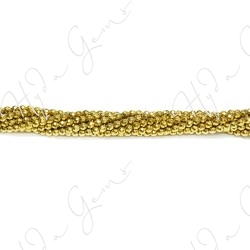 Hematine Gold Color Plated Faceted Beads