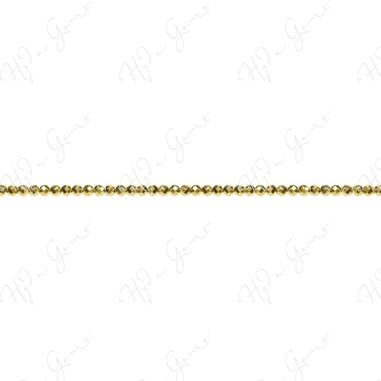 Hematine Gold Color Plated Faceted Beads