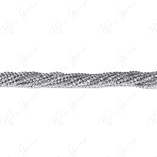 Hematine Platinum Color Plated Faceted Beads