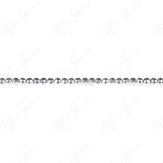 Hematine Platinum Color Plated Faceted Beads