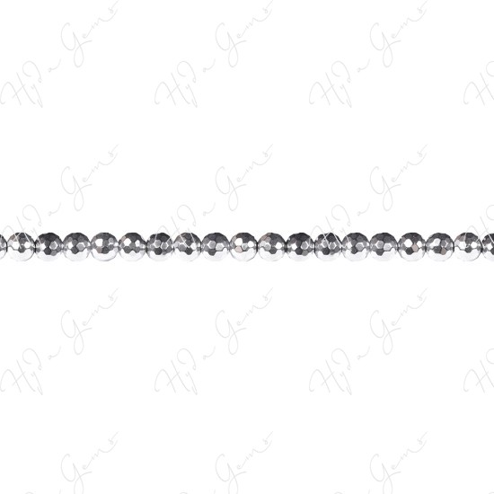 Hematine Platinum Color Plated Faceted Beads