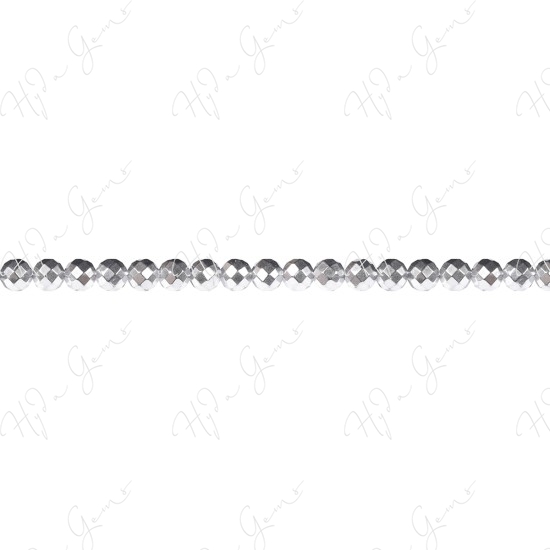 Hematine Platinum Color Plated Faceted Beads