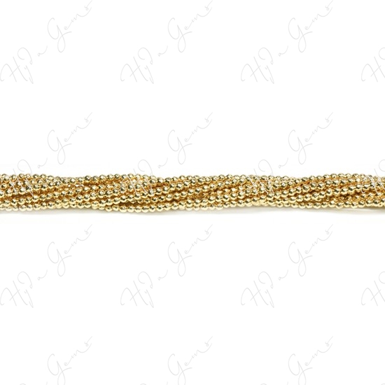 Hematine Carat Gold Color Plated Faceted Beads