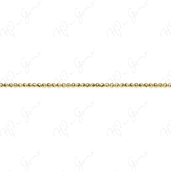 Hematine Carat Gold Color Plated Faceted Beads