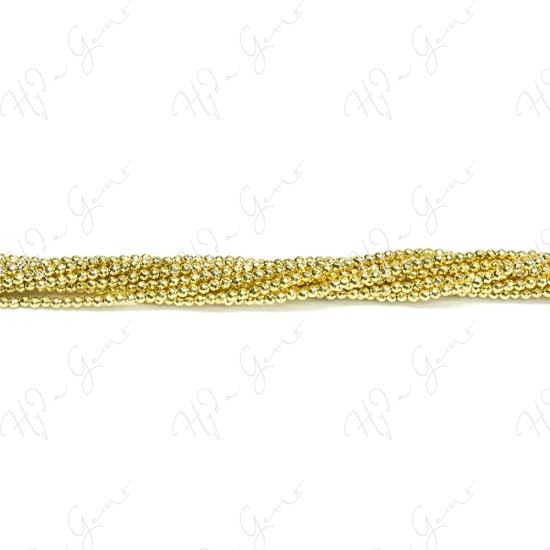 Hematine Gold Color Plated Faceted Beads