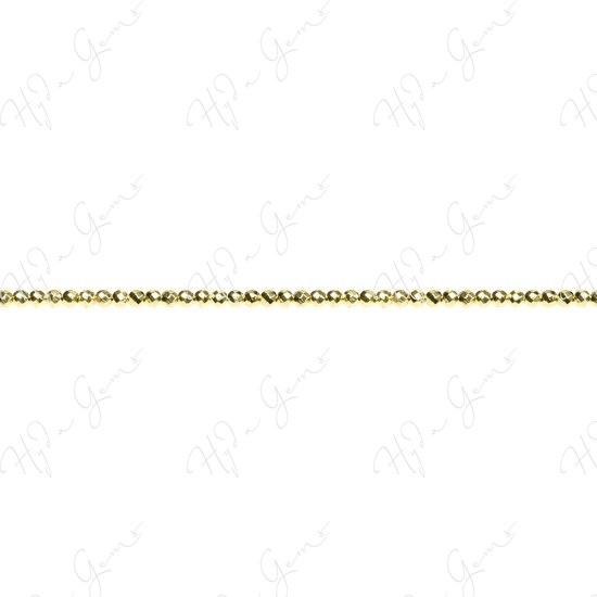 Hematine Gold Color Plated Faceted Beads