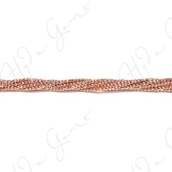 Hematine Rose Gold Color Plated Faceted Beads