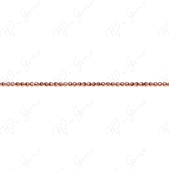 Hematine Rose Gold Color Plated Faceted Beads