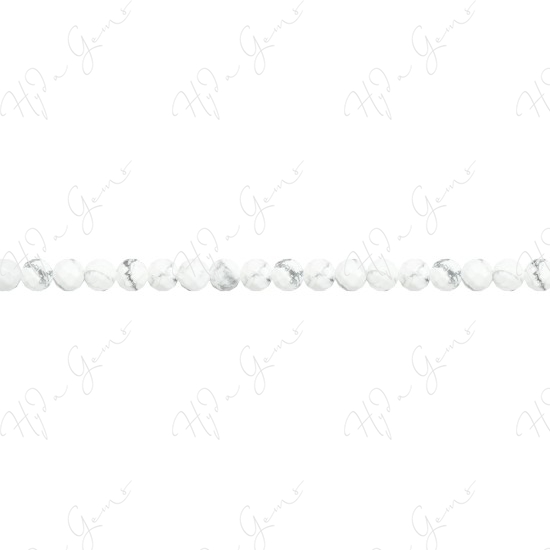 White Howlite Faceted Beads