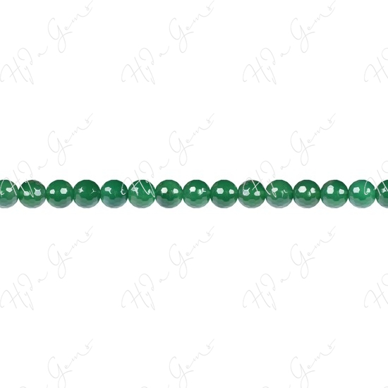 Green Agate Faceted Beads