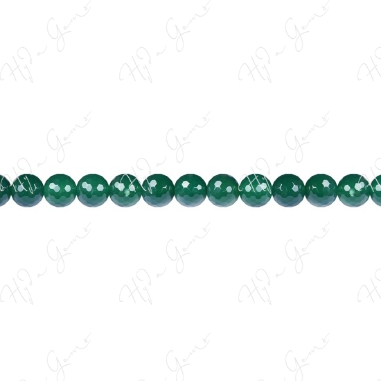 Green Agate Faceted Beads