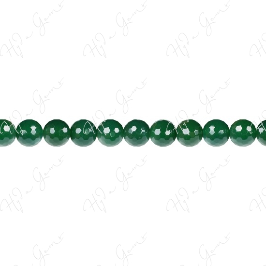 Green Agate Faceted Beads