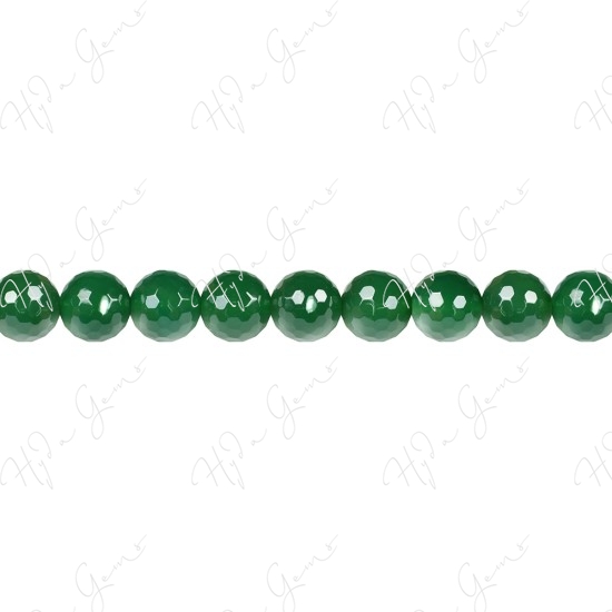 Green Agate Faceted Beads