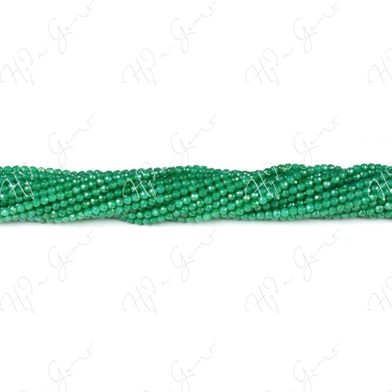 Green Agate Faceted Beads