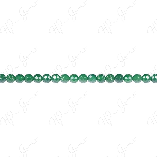 Green Agate Faceted Beads